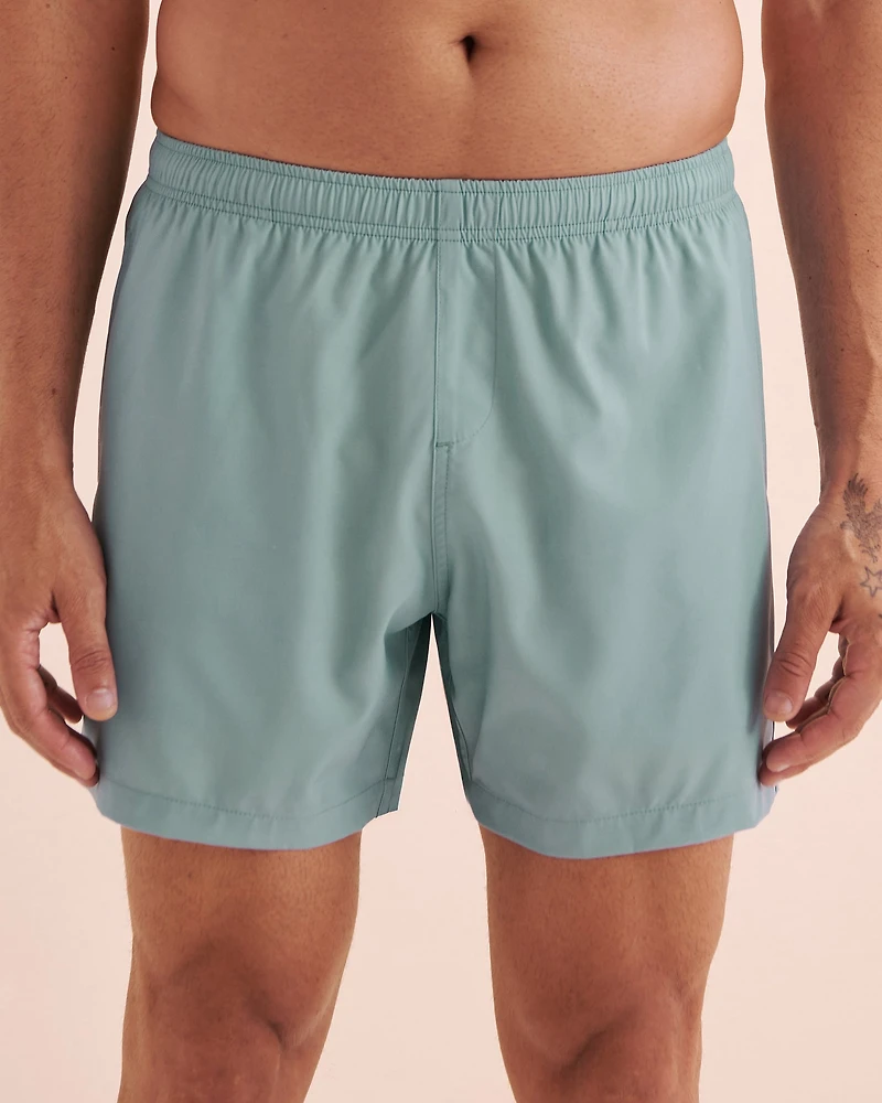 Blue Green Flamingo Volley Swimsuit
