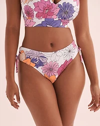 Bas de bikini noué aux hanches Floral Bloom