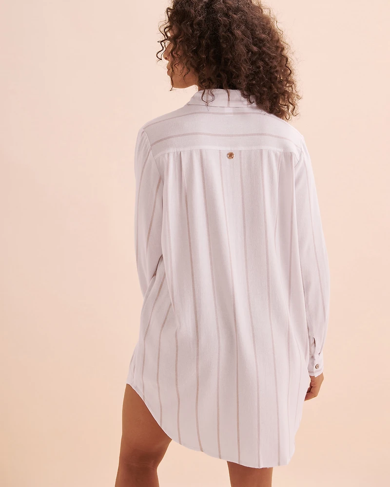 Chemise longue rayée