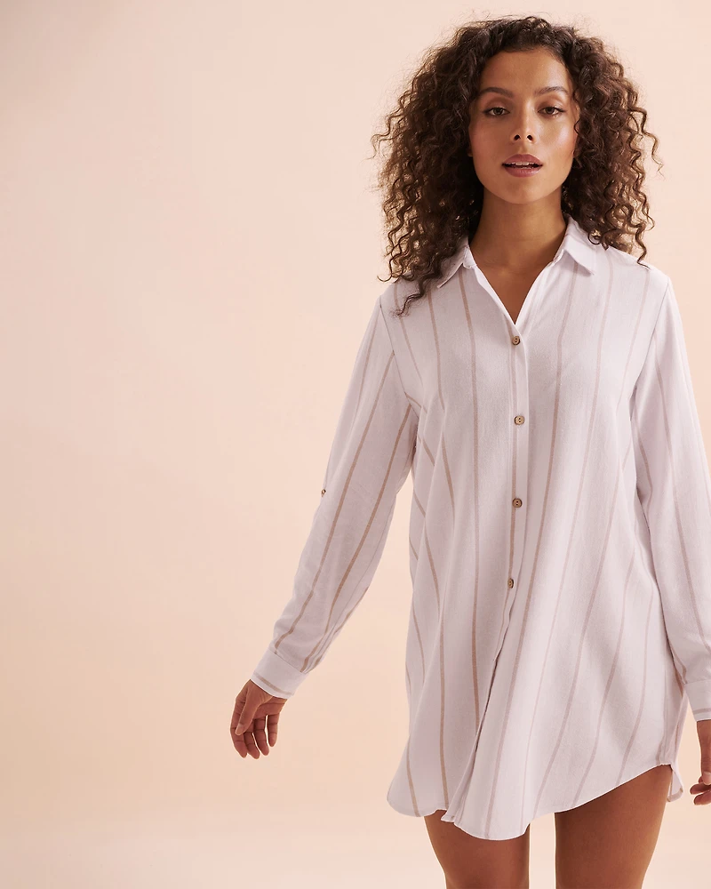 Chemise longue rayée