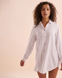 Chemise longue rayée