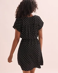 Polka-Dot Gauze Short Dress
