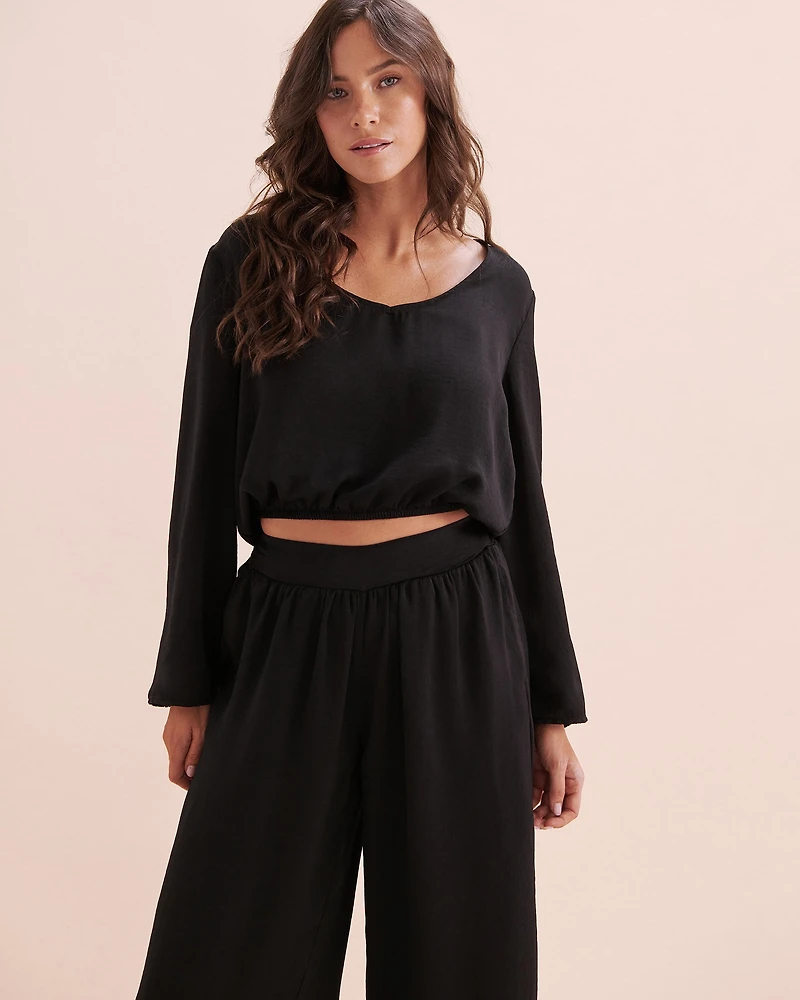 Haut court en satin