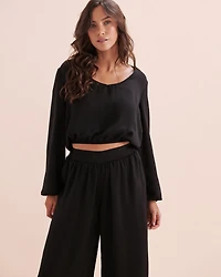 Haut court en satin