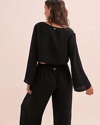 Haut court en satin