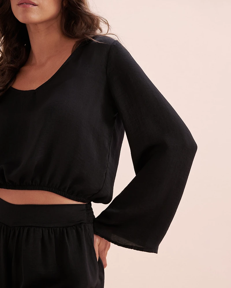 Haut court en satin