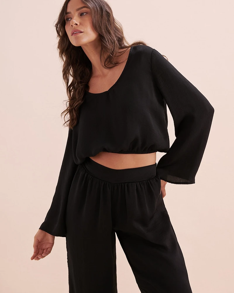 Haut court en satin