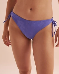 Bas de bikini noué aux hanches jacquard