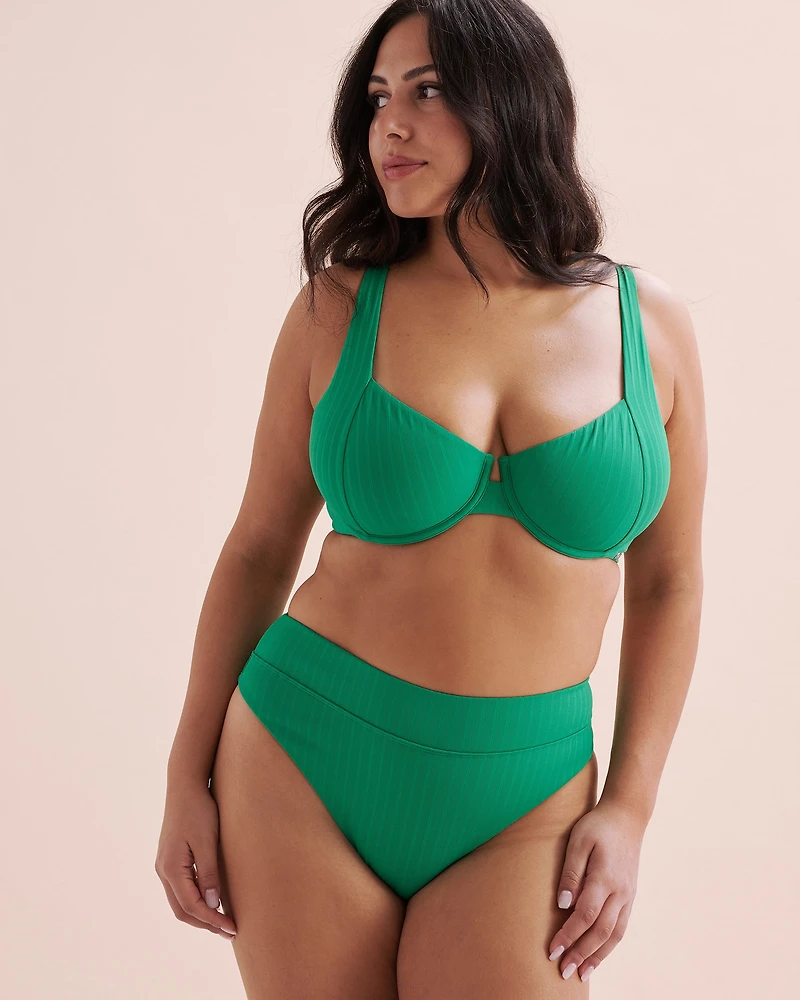 Bas de bikini cheeky taille mi-haute Emerald