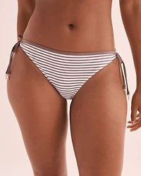 Bas de bikini noué aux hanches Coastal Stripes
