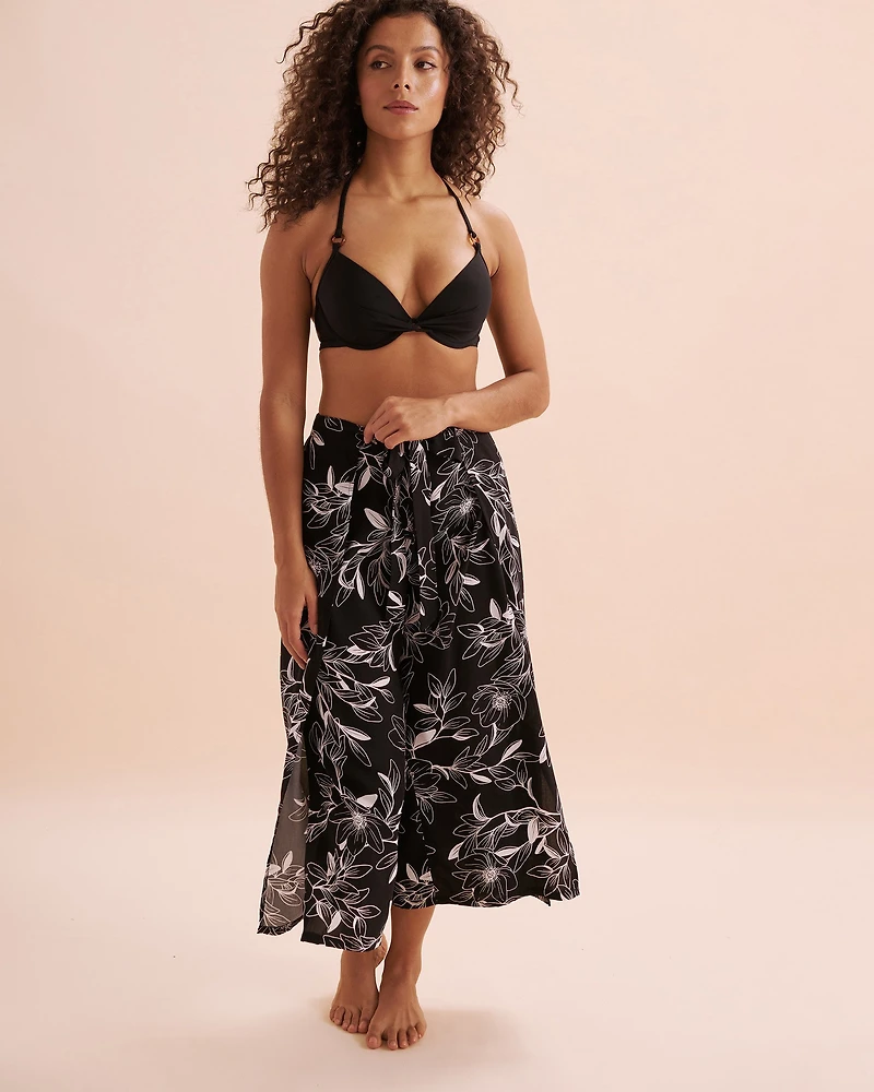 TURQUOISE COUTURE Pantalon enveloppant jambe large