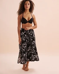 TURQUOISE COUTURE Pantalon enveloppant jambe large