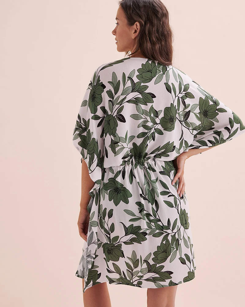 Caftan gaze et détails en crochet