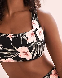 Tropical Hibiscus D Cup Bralette Bikini Top
