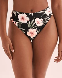 Tropical Shore High Leg Brazilian Bikini Bottom