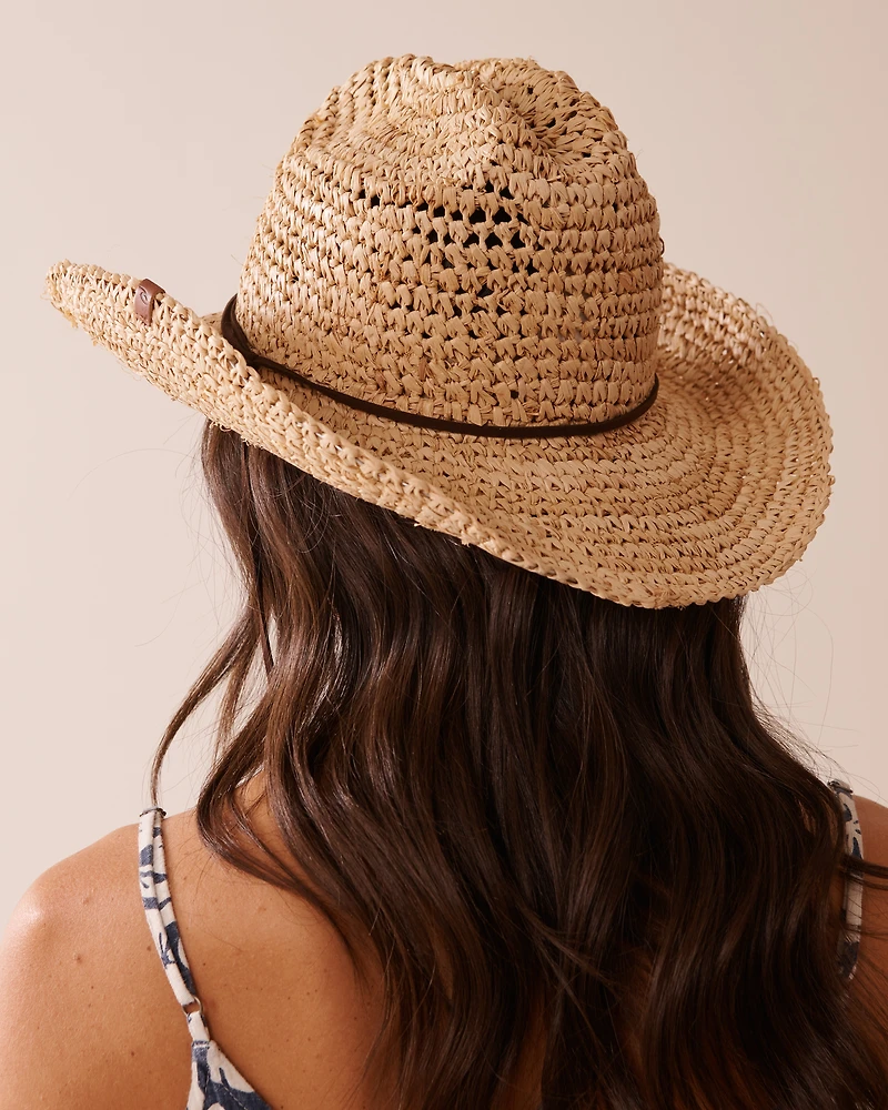 Chapeau de cow-girl en paille