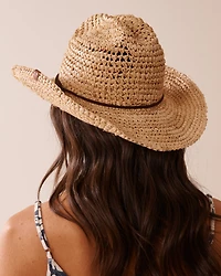 Chapeau de cow-girl en paille