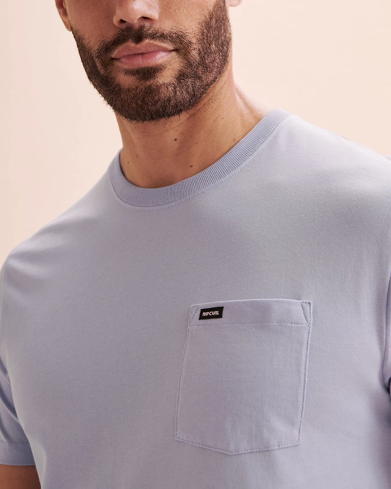 T-shirt uni avec poche