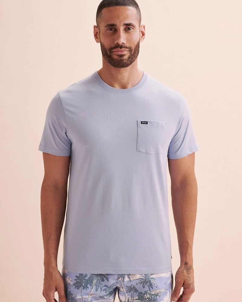 T-shirt uni avec poche