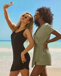 Combinaison manches courtes texturée