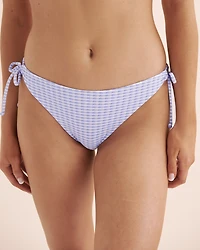 Bas de bikini brésilien noué aux hanches à carreaux