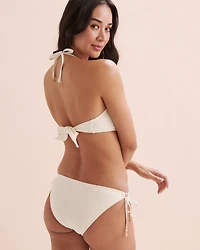 Tropical Textured Bandeau Bikini Top