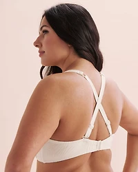 Tropical Textured D Cup Plunge Bikini Top