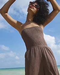 Textured Tube Jumpsuit