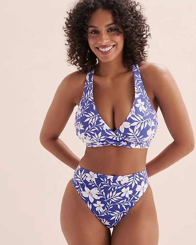 Blue Coastal D Cup Bralette Bikini Top