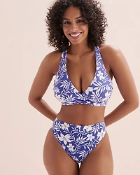 Blue Coastal D Cup Bralette Bikini Top