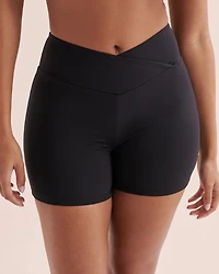 Blue Coastal High Waist Swim Short