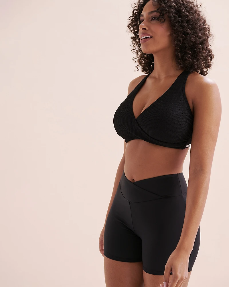 Blue Coastal High Waist Swim Short