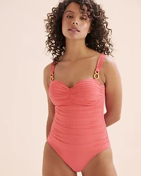 Life's A Beach Shirred One-Piece Swimsuit