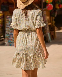 Dobby Viscose Ruffle Dress