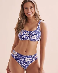 Blue Coastal Mid Rise Bikini Bottom