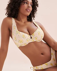 Lemon Garden D Cup Plunge Bikini Top