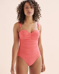 Life's A Beach Shirred One-Piece Swimsuit