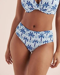Mykonos Palm Mid Waist Bikini Bottom