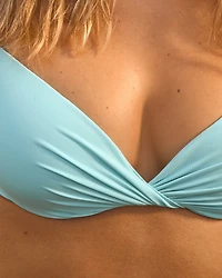 Mykonos Palm Plunge Bikini Top
