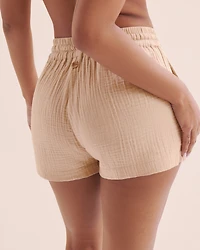 Textured Cotton Shorts