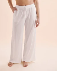 Pantalon en polyester pliss