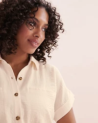 Combinaison boutonnée texturée