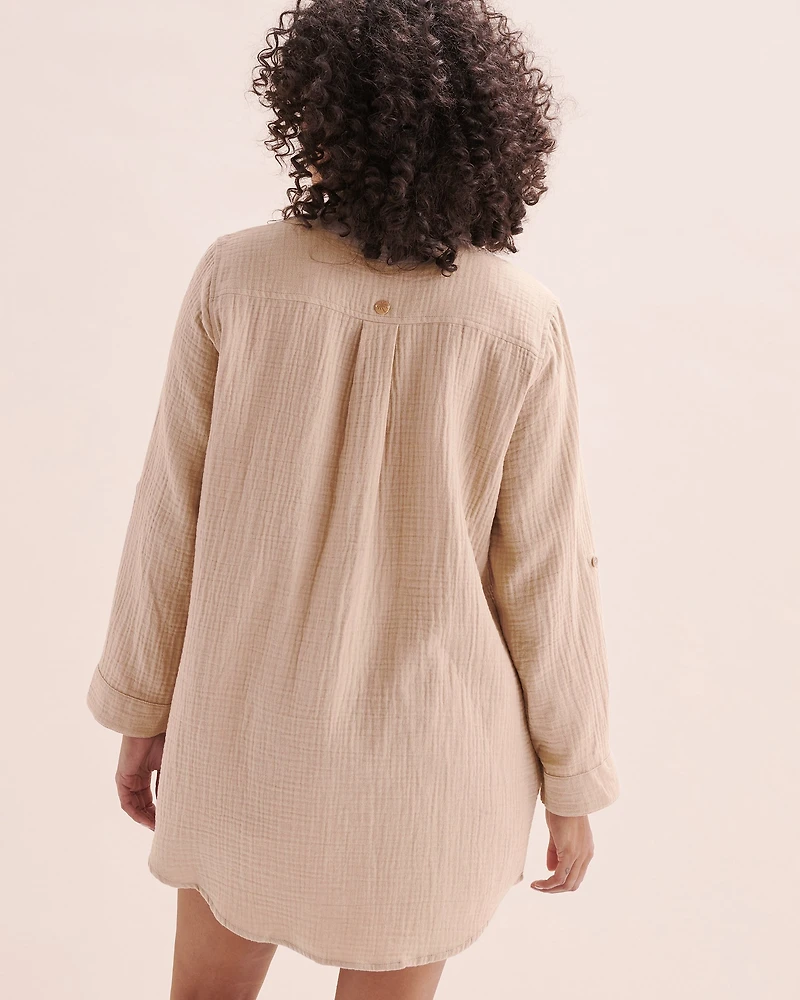 Chemise en coton texturée