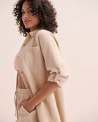 Chemise en coton texturée