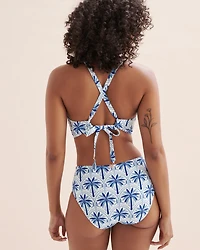 Mykonos Palm D Cup Plunge Bikini Top