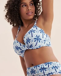 Mykonos Palm D Cup Plunge Bikini Top
