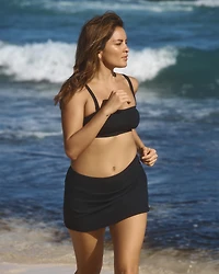 Haut de bikini bandeau côtelé Black Sea