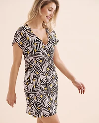 Onion Skin Short Wrap Dress