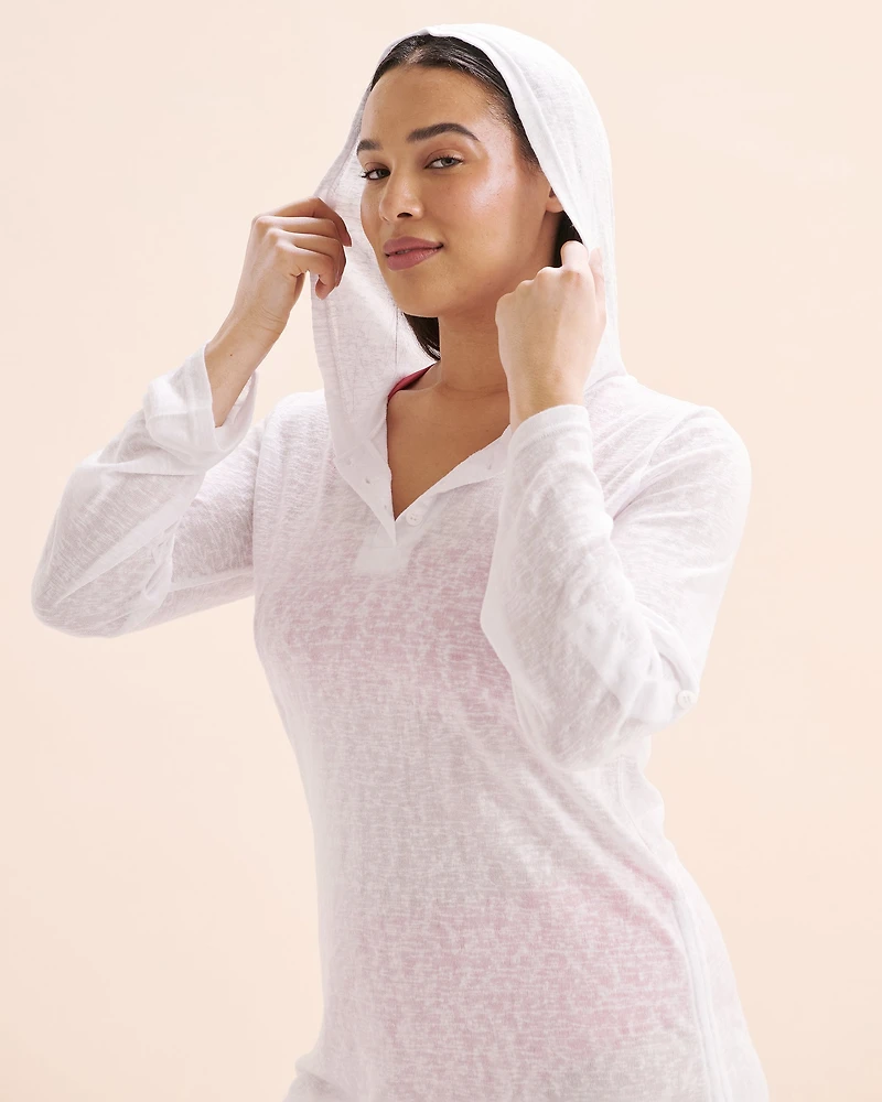 Tunique à capuche en tricot