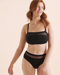 Mesh D Cup Bandeau Bikini Top